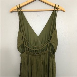 Lulus- Lost in paradise olive maxi dress